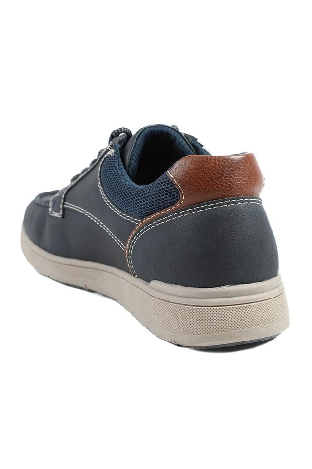 Pavers Pavers Men's Wide Fit Casual Lace Up Shoes in Navy - 3