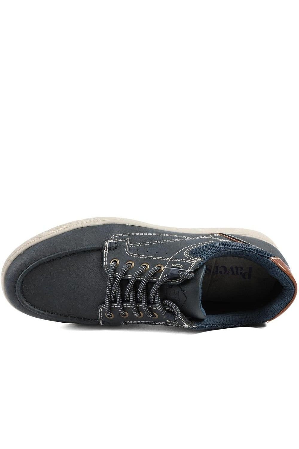 Pavers Pavers Men's Wide Fit Casual Lace Up Shoes in Navy - 4