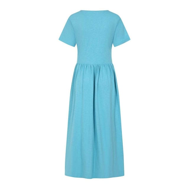 Lazy Jacks Lazy Jacks Women's Long Gathered Dress in Pale Green - 2