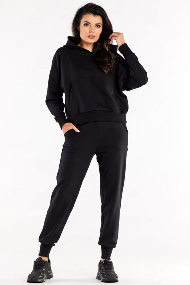 Love Lace Love Lace Women's Loose Fit Hooded Sweatshirt in Black - 2