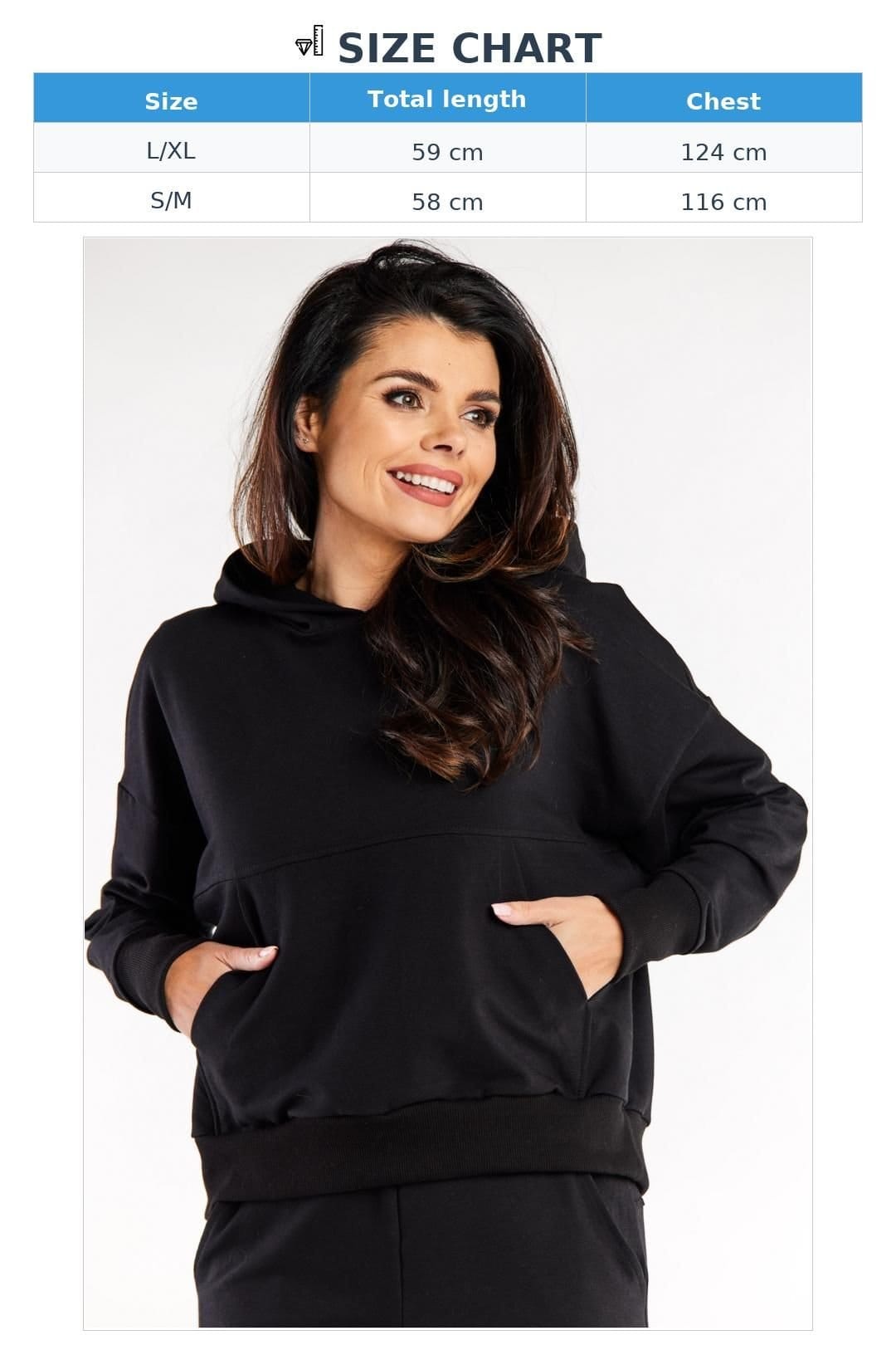 Love Lace Love Lace Women's Loose Fit Hooded Sweatshirt in Black - 4