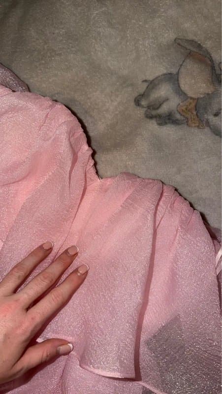 ASOS asos luxe chiffon bandeau ruffle dress