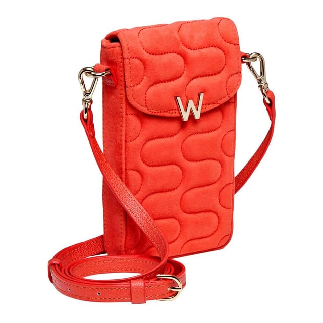 Wolf WOLF Women's Mimi Swirl Phone Bag in Light Red - 3