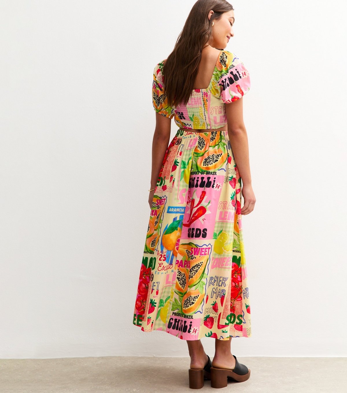 New Look Women's Multicoloured Fruit Print Midi Skirt New Look - 4