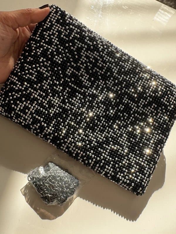 Topshop Price Reduced to Clear - Topshop Rhinestoned Envelope Clutch Bag