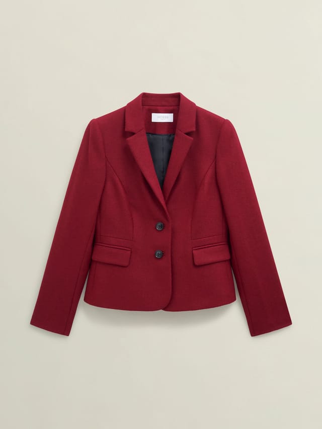 Hobbs London Hobbs London Women's Hackness Jacket in Wine - 2