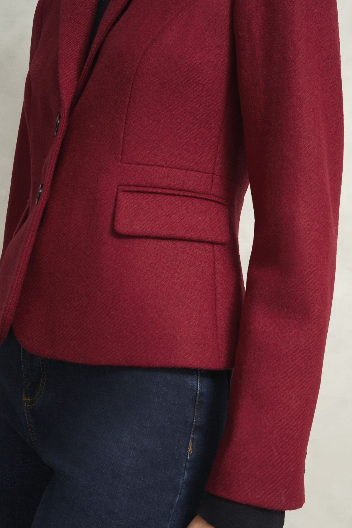 Hobbs London Hobbs London Women's Hackness Jacket in Wine - 3