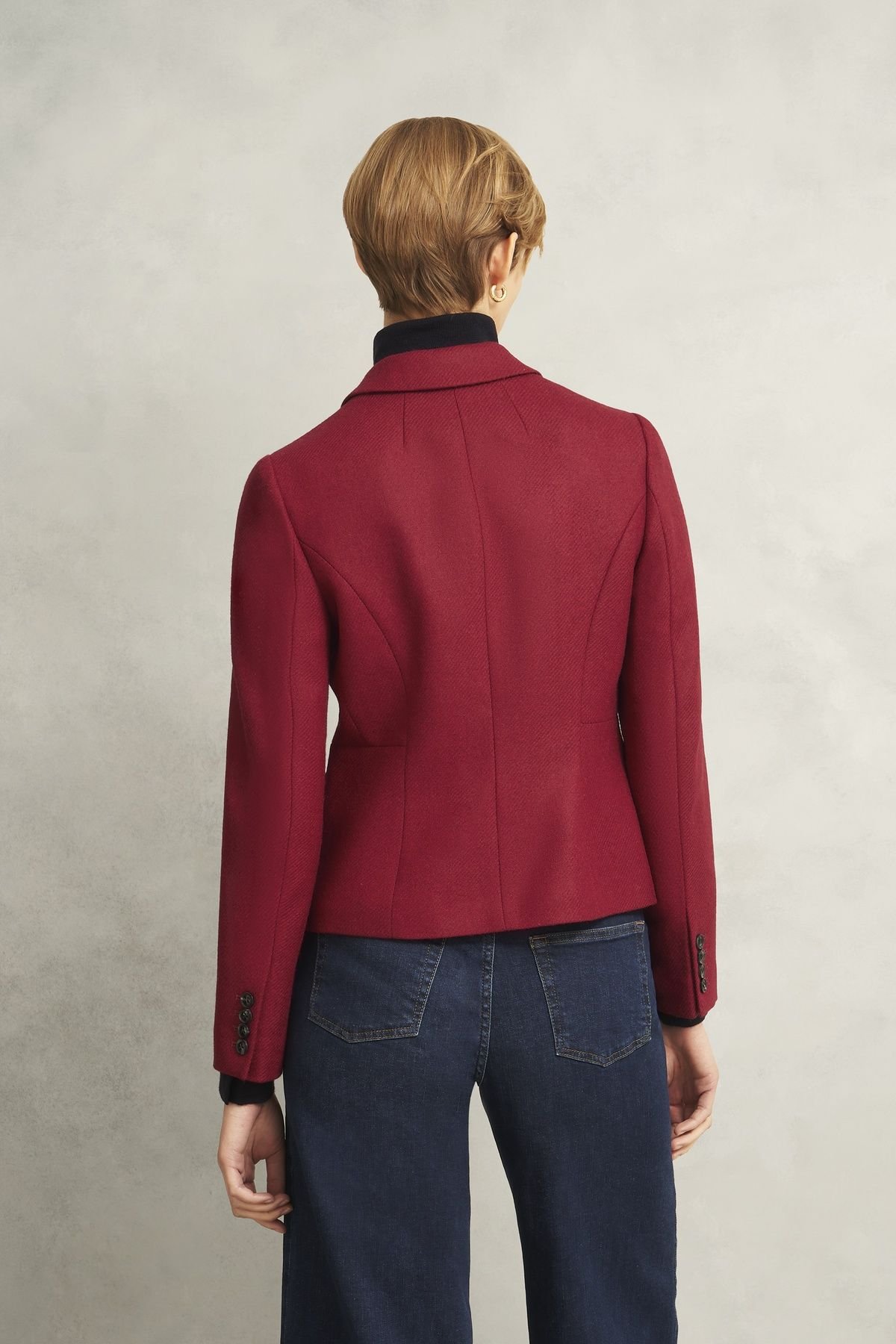 Hobbs London Hobbs London Women's Hackness Jacket in Wine - 4