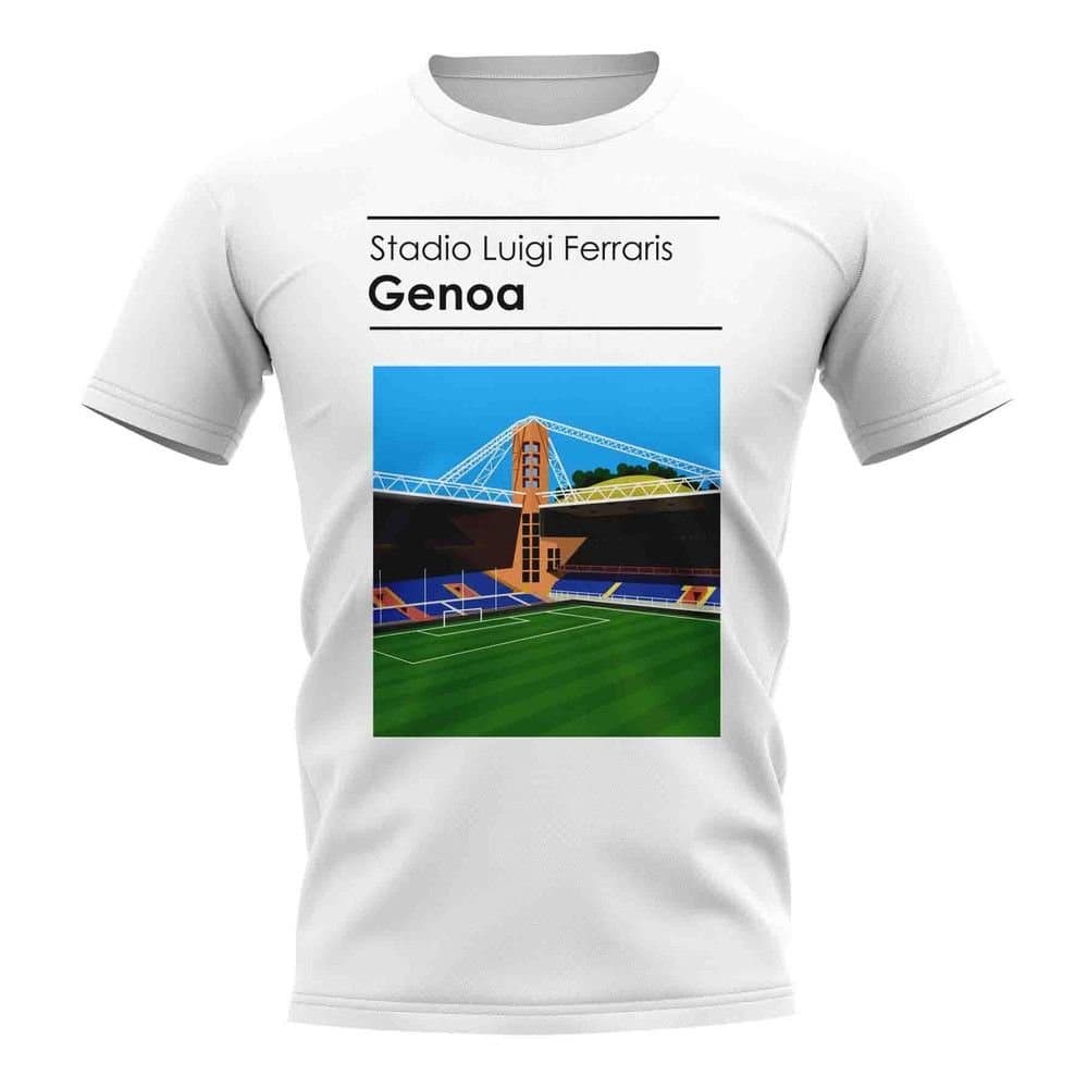 Genoa Genoa Men's Stadio Luigi Ferraris Stadium T-Shirt in White