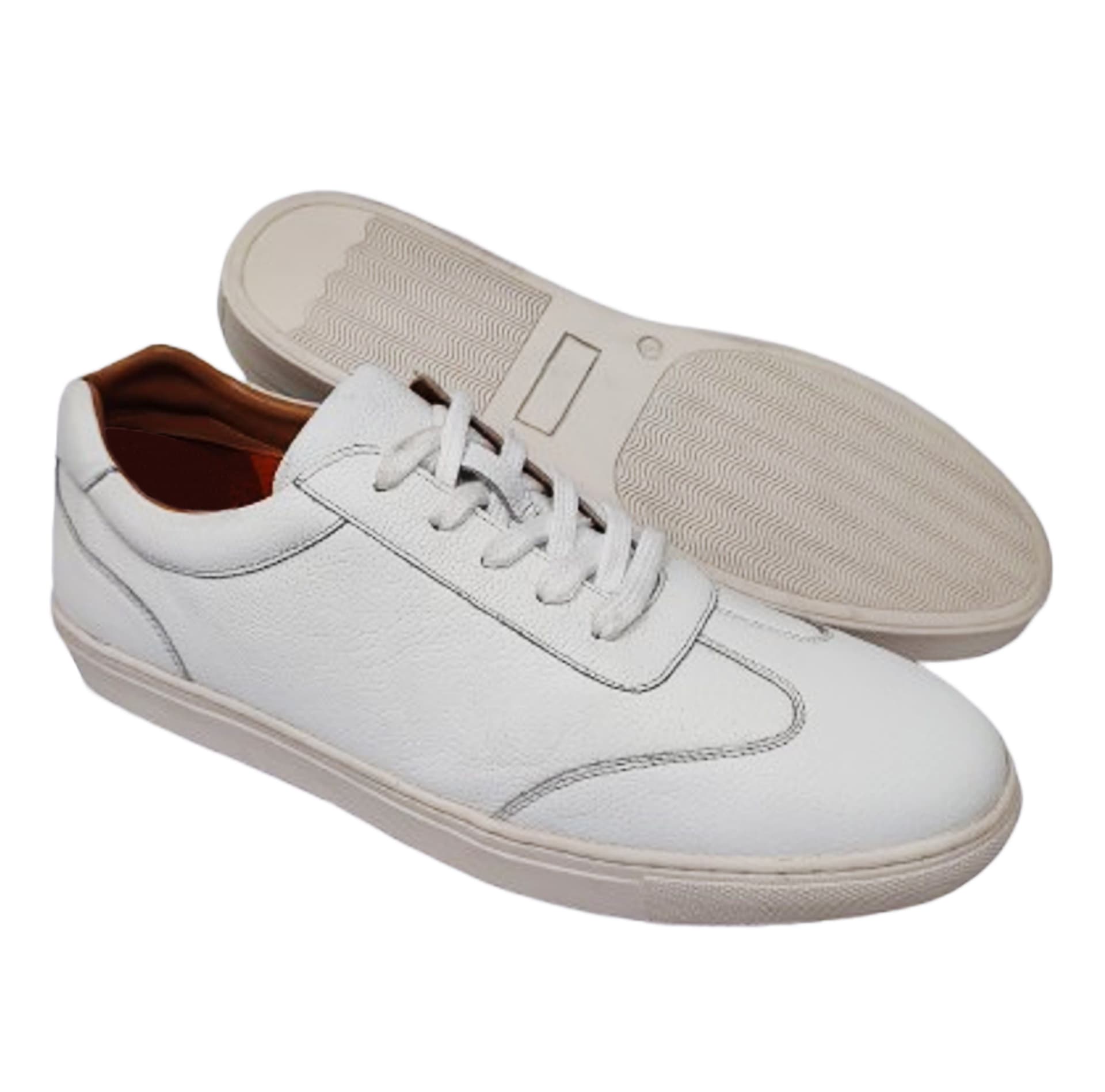LB COMFORT LB COMFORT Men's Bernard Leather Trainers in White