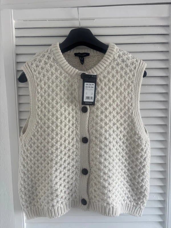 New Look Cream Knitted Vest