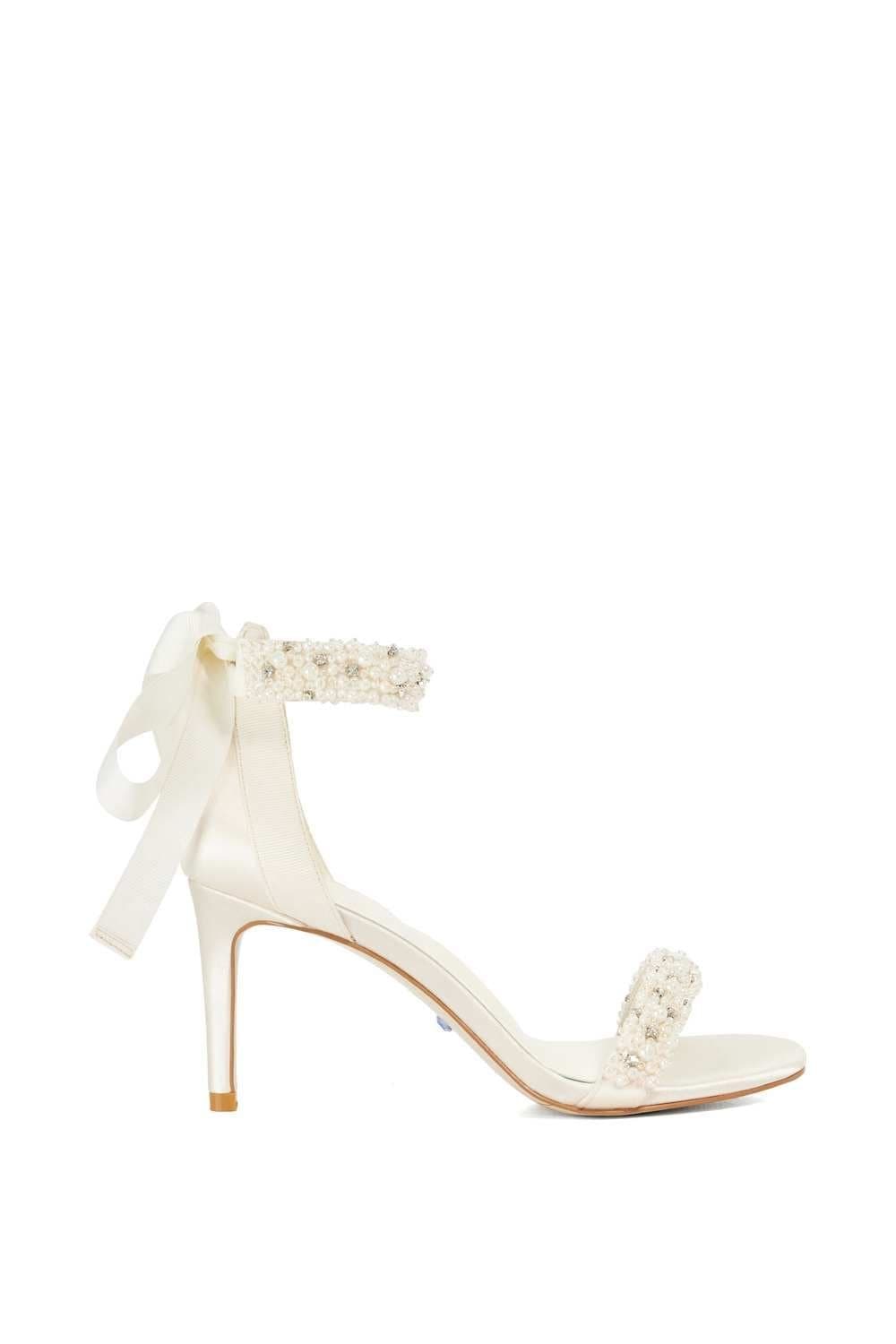 Dune London Dune London White Satin Bridal Sandals