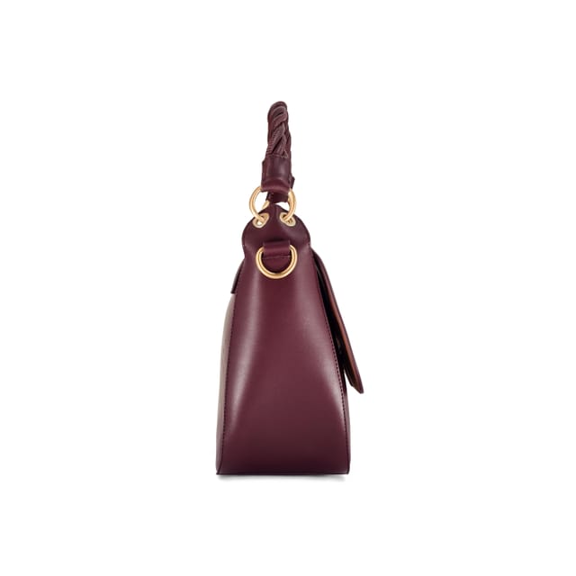 Clarks Clarks Women's Twist Midi Burgundy Leather Shoulder Bag, Cross Body Bag - 3