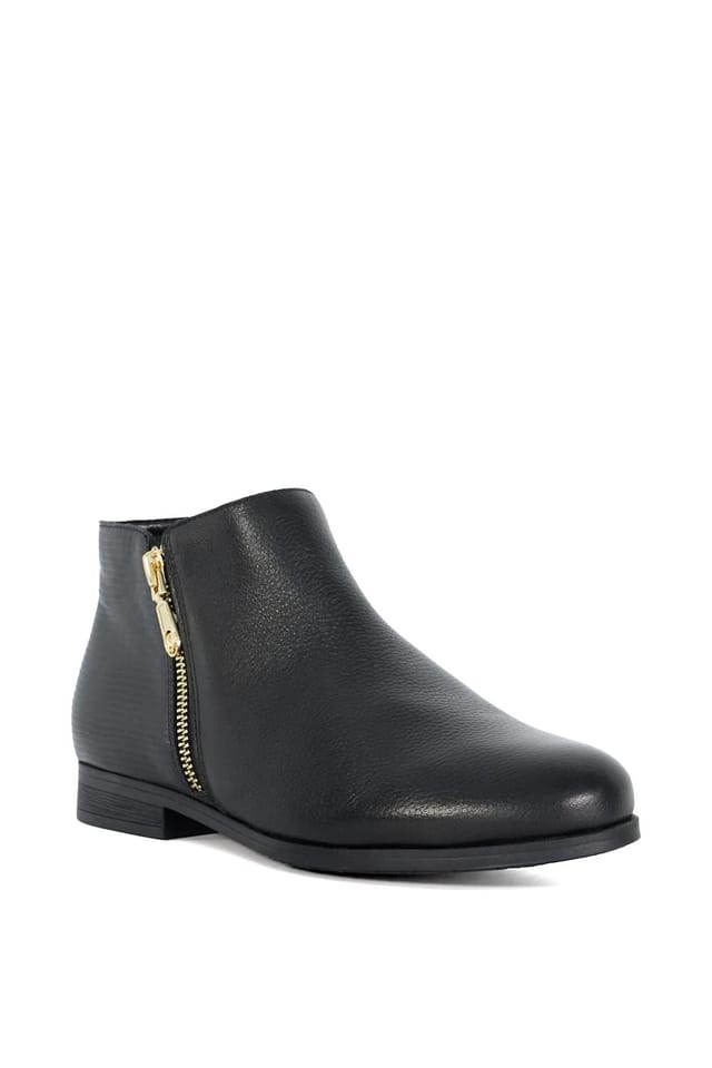 Dune London Dune London Women's Wide Fit 'Pandias' Leather Ankle Boots in Black - 2