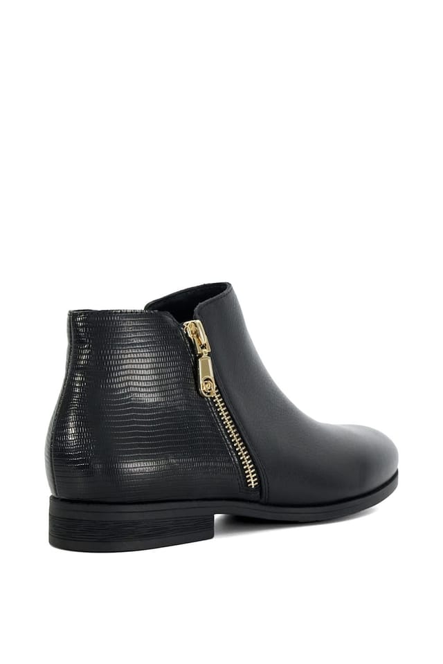 Dune London Dune London Women's Wide Fit 'Pandias' Leather Ankle Boots in Black - 3