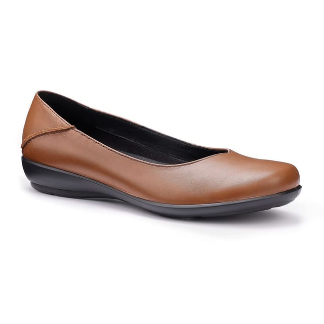 Hotter Hotter Women's 'Birdie' Ballerina Pumps in Tan - 2