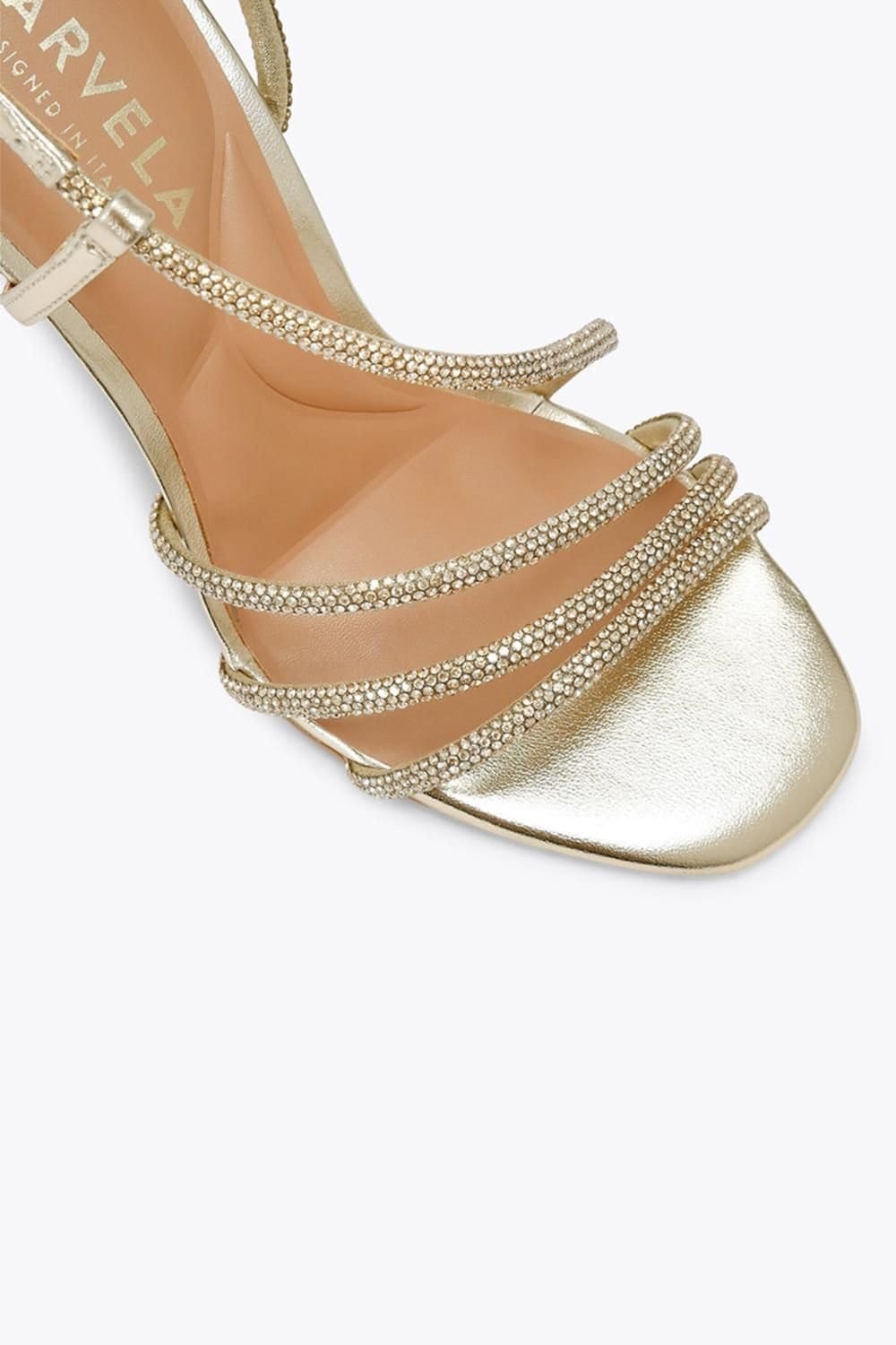 Carvela Carvela Women's 'Paparazza Jewel Wide Fit' Fabric Heels in Gold - 4