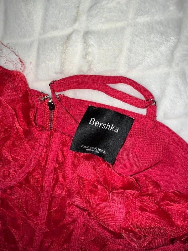 Bershka Red Satin Corset Top