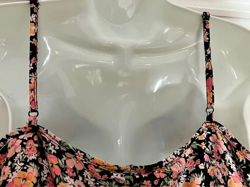 New Look New Look black floral ditsy cami peplum top - Size 18