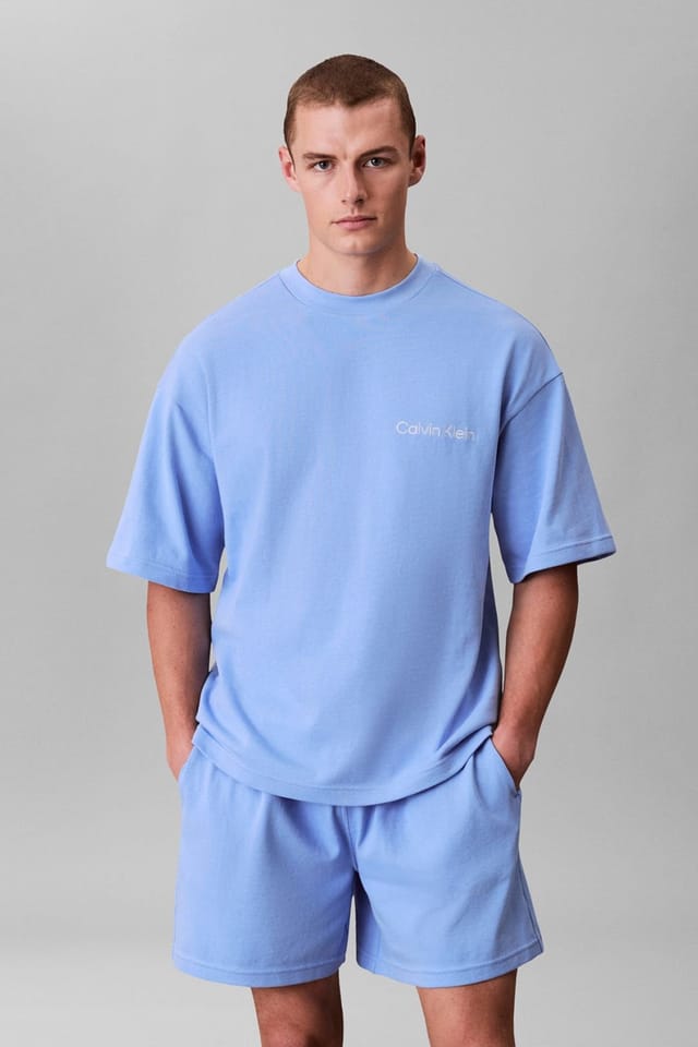 Calvin Klein Calvin Klein Men's Ss Tee Short Set Blue Descent - 2