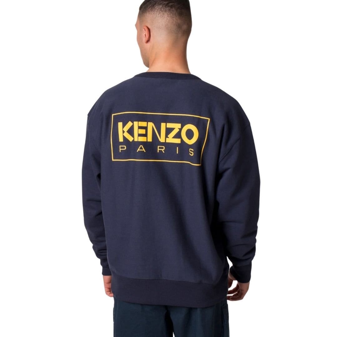 Kenzo Kenzo Men's Paris Outlined Logo Midnight Blue Sweatshirt - 4