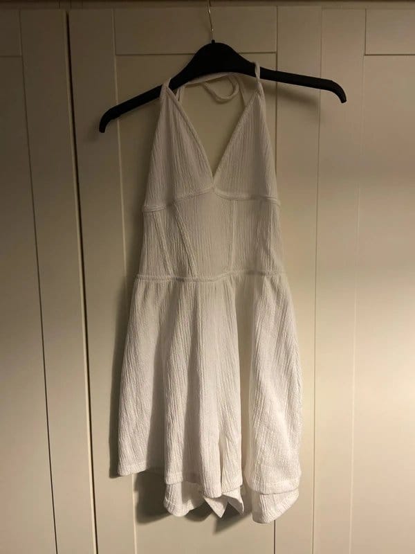 Bershka White Bershka Jumpsuit UK S - 1
