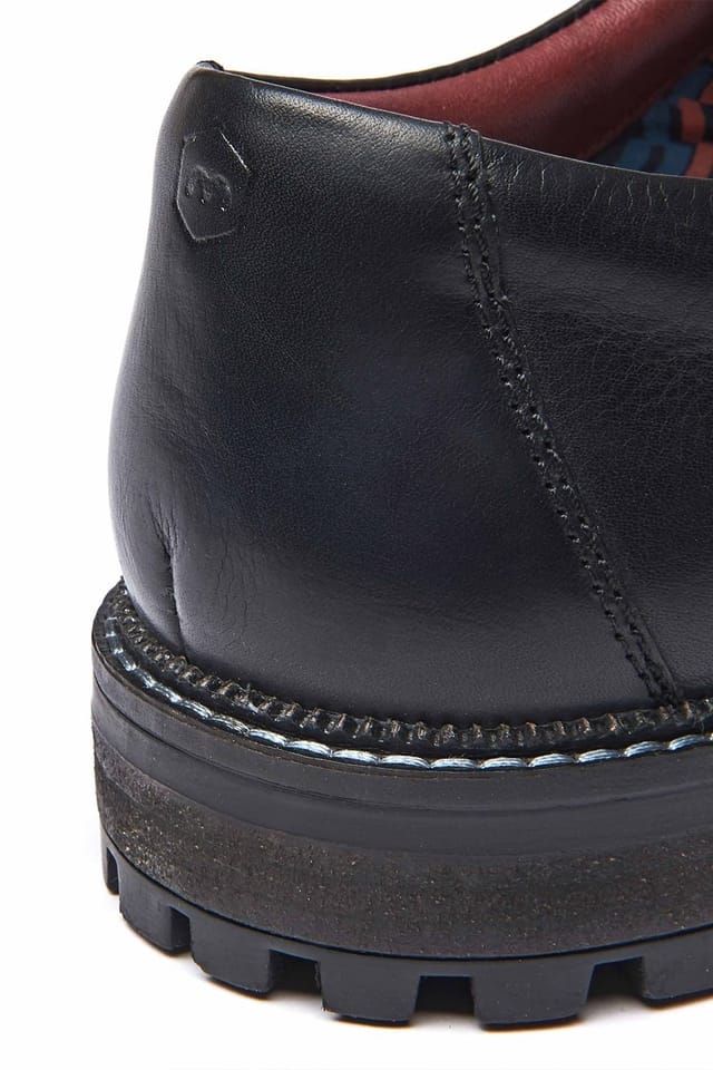 Moshulu Moshulu 'Casella' Men's Leather Derby Shoes in Black - 3