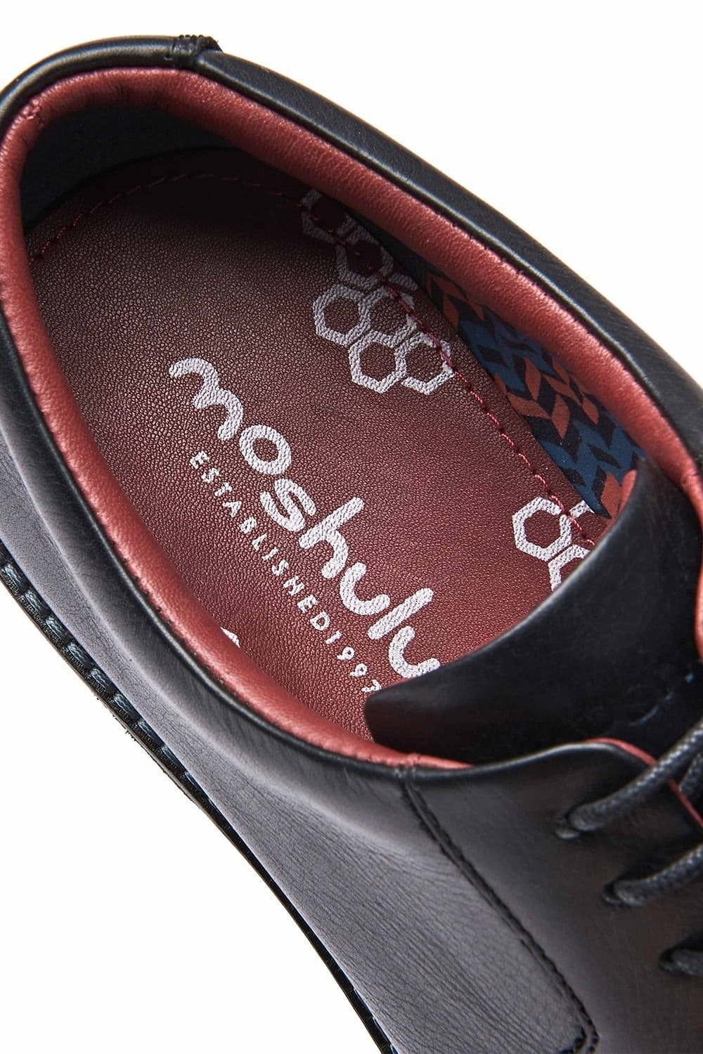 Moshulu Moshulu 'Casella' Men's Leather Derby Shoes in Black - 4