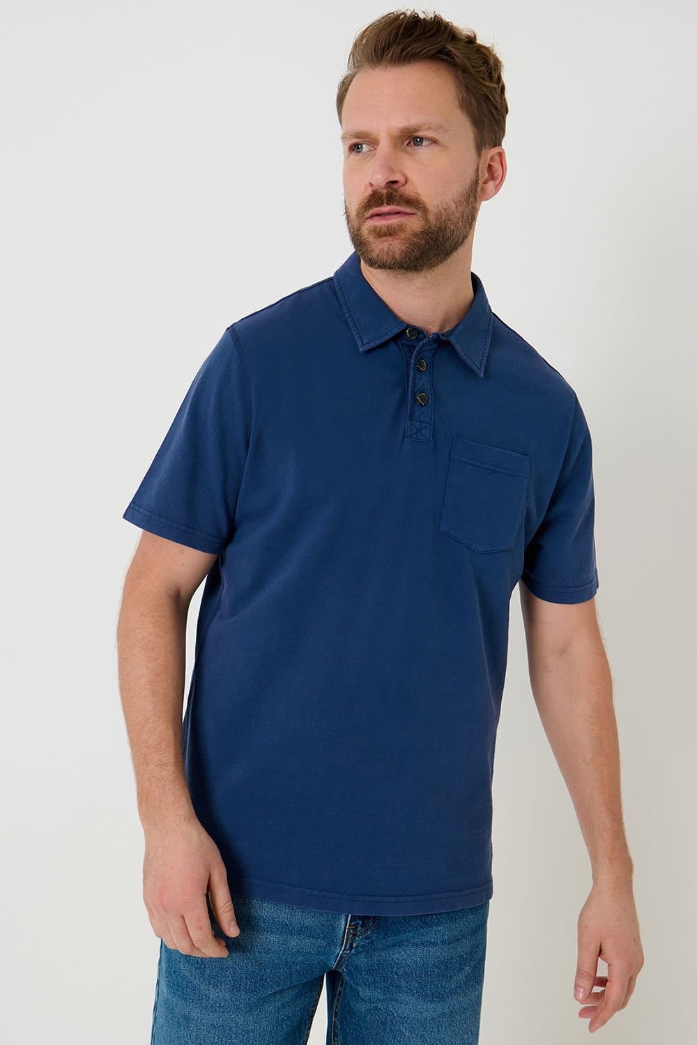 Saltwell Saltwell Indigo Cotton Polo Shirt for Men