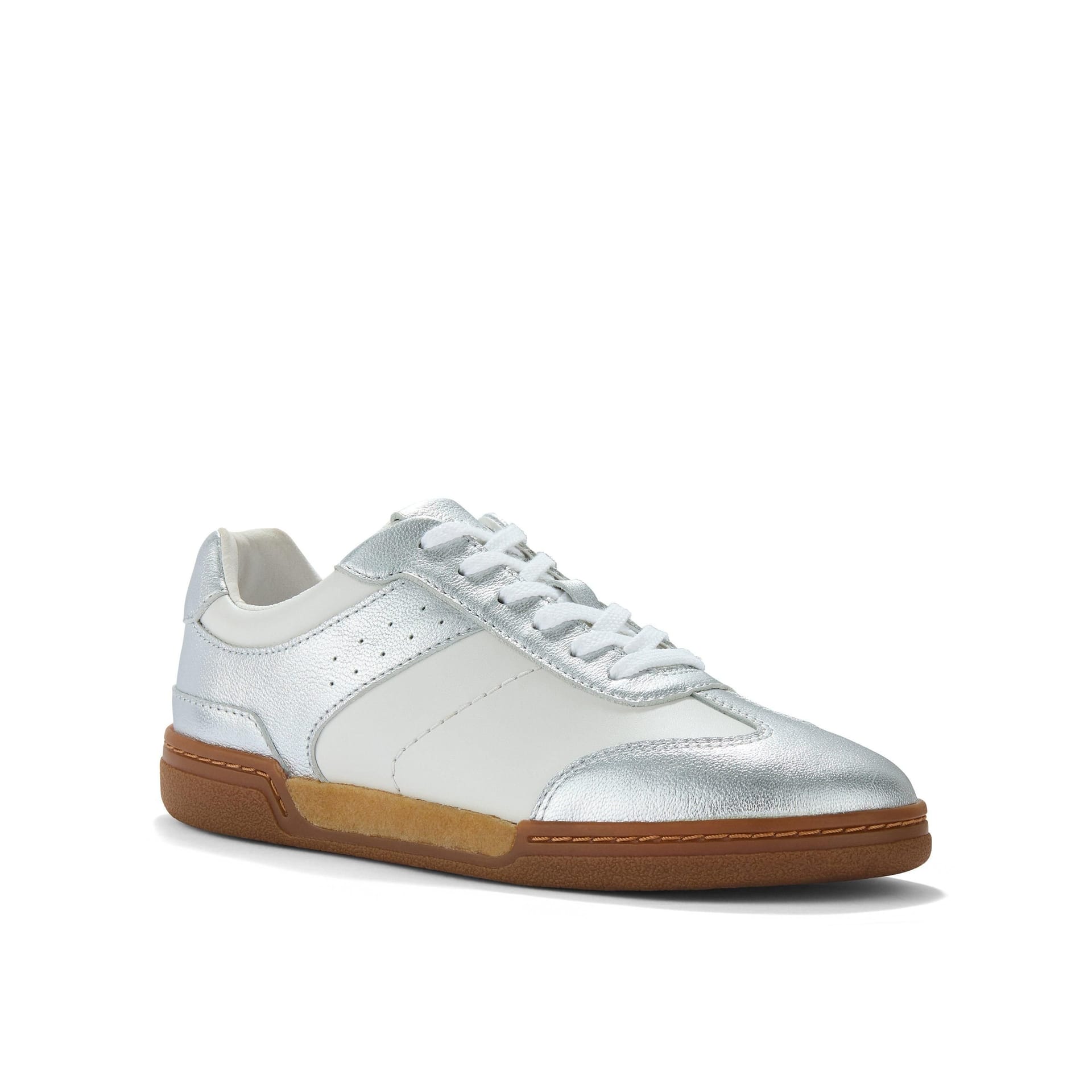 Clarks Clarks Women's Maseri Walk Metallic Combination Trainers in Silver - 4