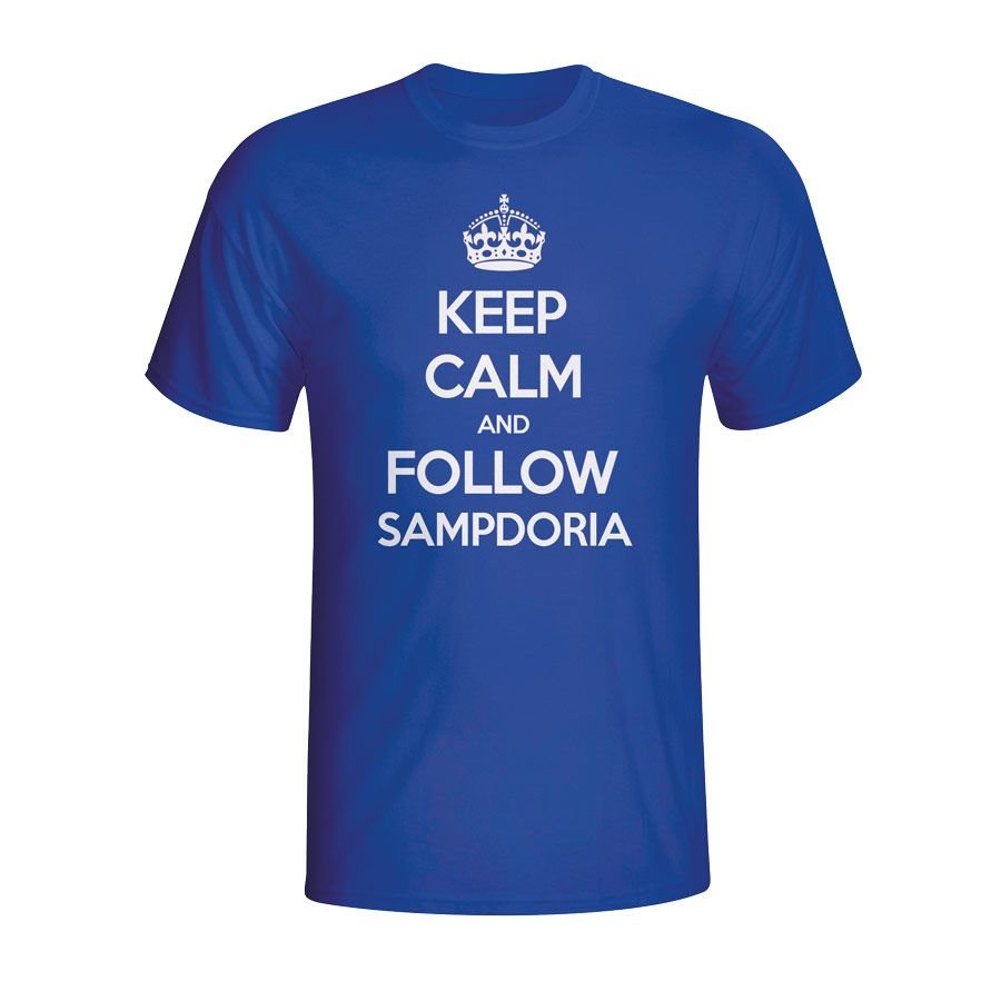 Sampdoria Sampdoria Men's Keep Calm & Follow T-Shirt in Blue - 2