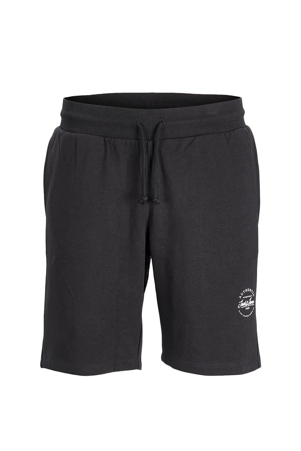 jack & jones Jack & Jones Men's Regular Fit Black Sweat Shorts Logo Print Casual Joggers, XL