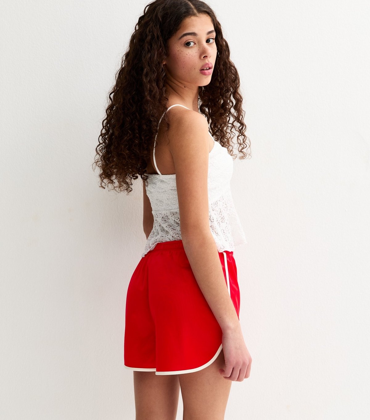 New Look Girls' Red Satin Shorts New Look - 4