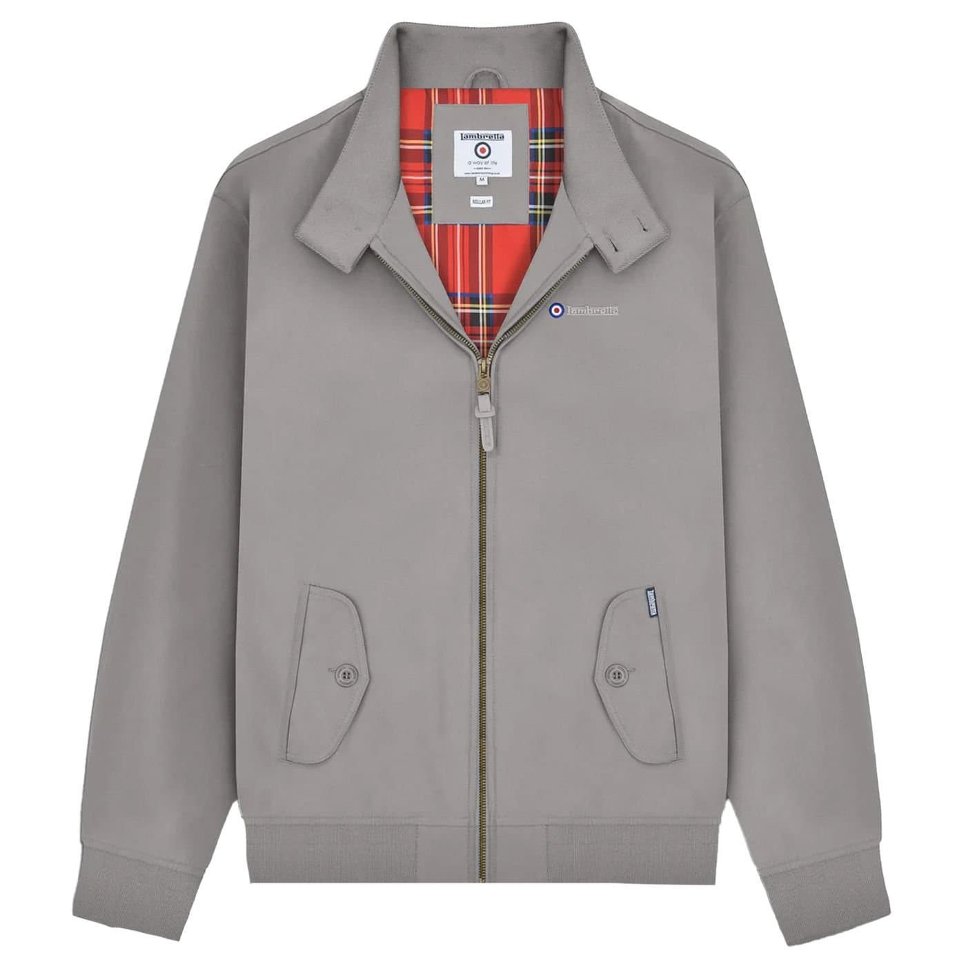 Lambretta Lambretta Men's Shower Resistant Harrington Jacket in Dark Grey