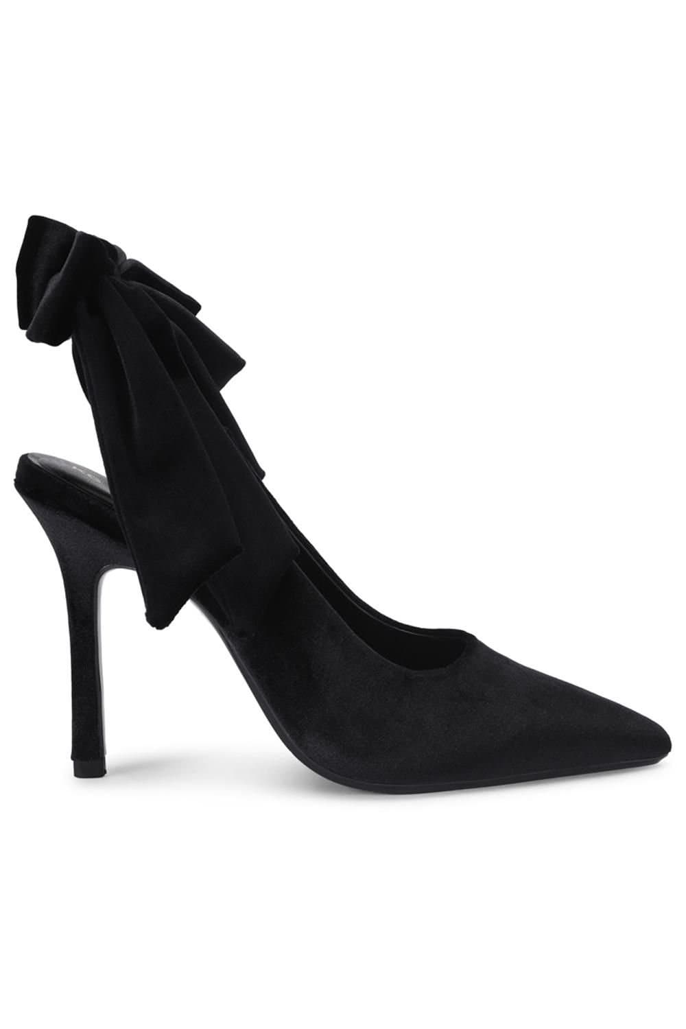 KG Kurt Geiger KG Kurt Geiger Women's 'Aura Bow Court' Velvet Heels in Black