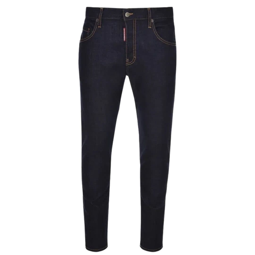 Dsquared2 Dsquared2 Men's Skater Jean Italian Address Logo Navy Blue Wash Jeans