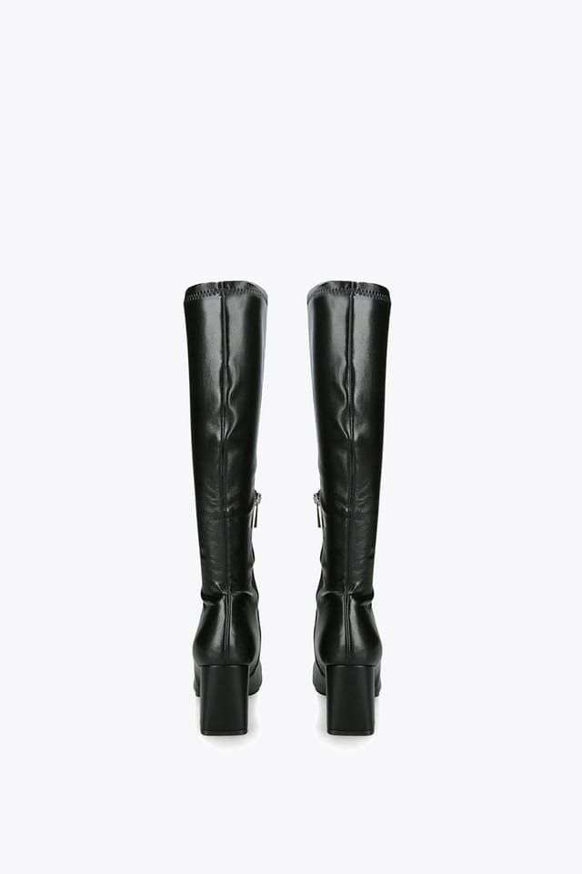 Steve Madden STEVE MADDEN Women's 'Holly Black Leather' Leather Boots - 3
