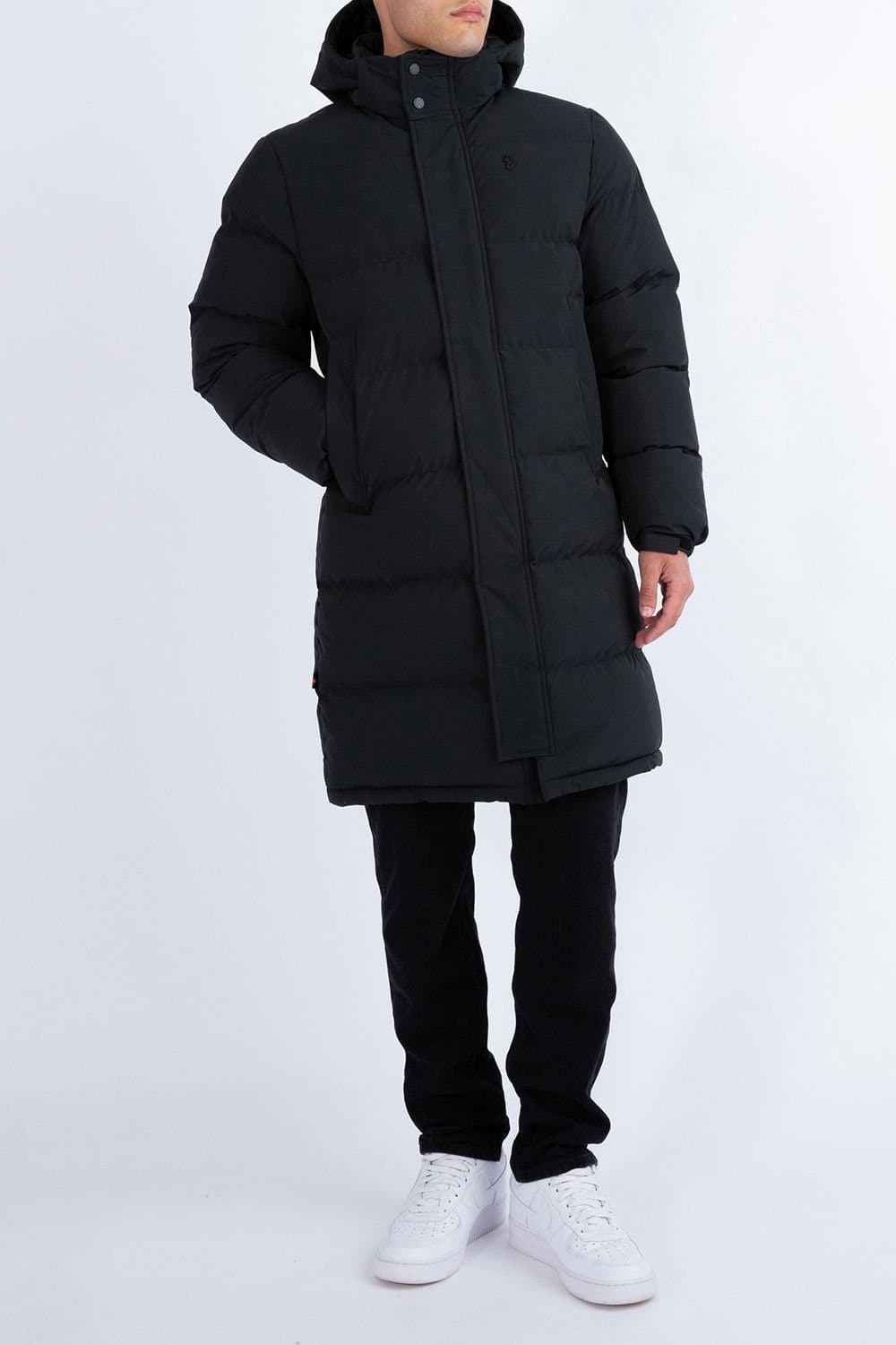 Luke 1977 Luke 1977 Men's Long Auckland Quilted Coat in Black