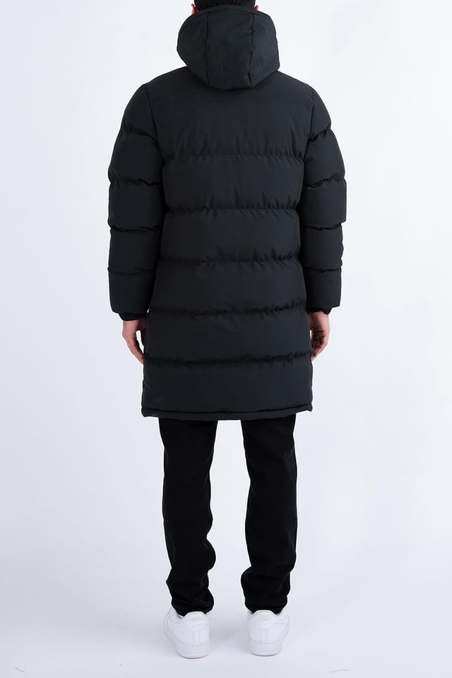 Luke 1977 Luke 1977 Men's Long Auckland Quilted Coat in Black - 2