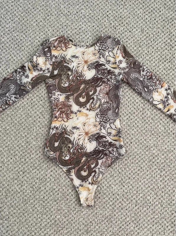 Bershka Long sleeve backless body suit