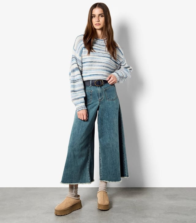 Apricot Women's Navy Multicoloured Stripe Jumper Apricot New Look - 2