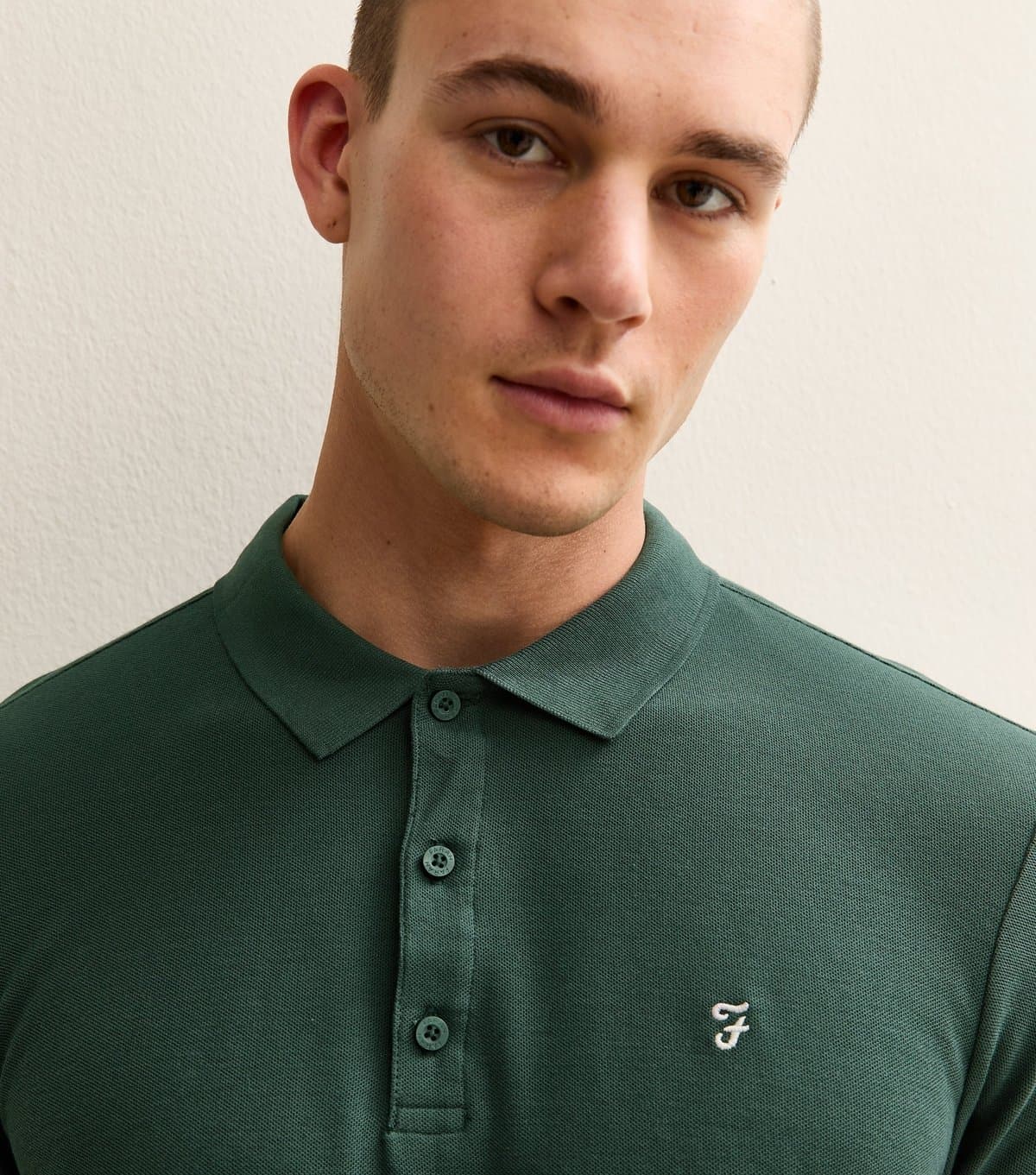 Farah Men's Green Fitted Short Sleeve Polo Farah New Look