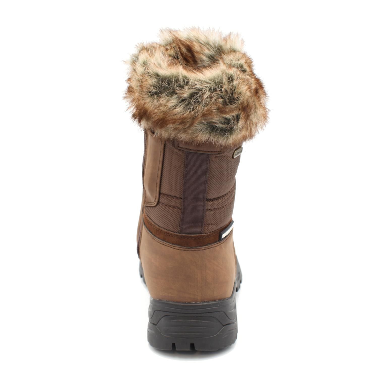 Mammal Mammal Women's 'Yukon' Insulated Waterproof Winter Boots with Flip-over Ice Grips in Light Brown - 4