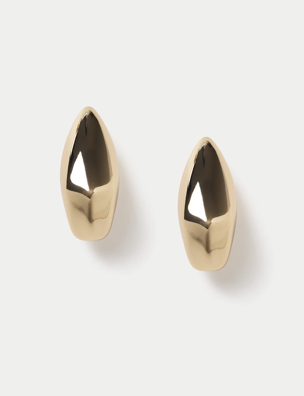 Marks & Spencer M&S Large Dome Earrings Gold