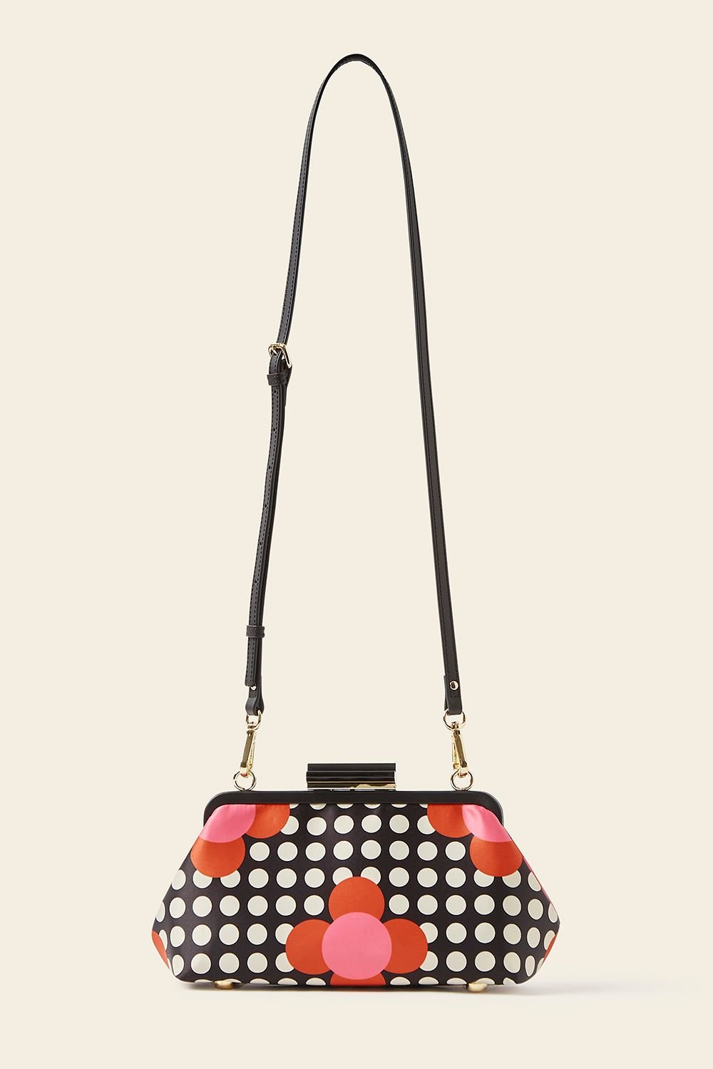 Orla Kiely Orla Kiely Women's Jenny D Clutch - Fuchsia Flower Polka Dot in Pink - 3