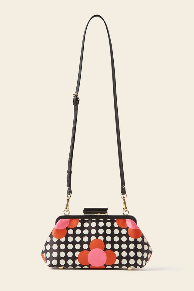 Orla Kiely Orla Kiely Women's Jenny D Clutch - Fuchsia Flower Polka Dot in Pink - 3