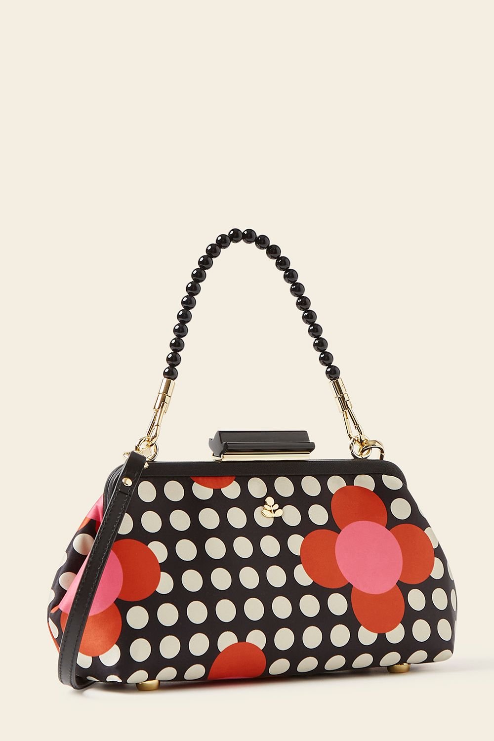 Orla Kiely Orla Kiely Women's Jenny D Clutch - Fuchsia Flower Polka Dot in Pink - 4