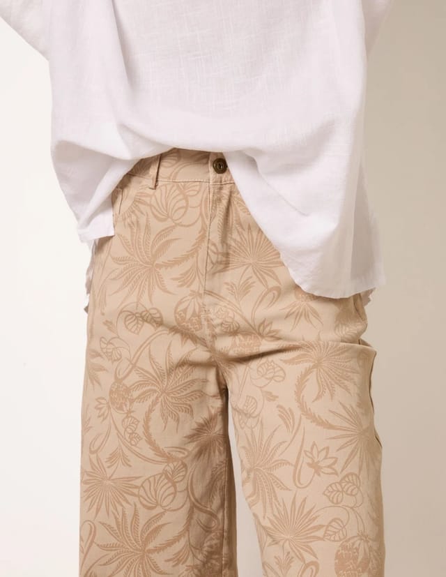 Blue Vanilla Floral Printed Flared Jeans - 3