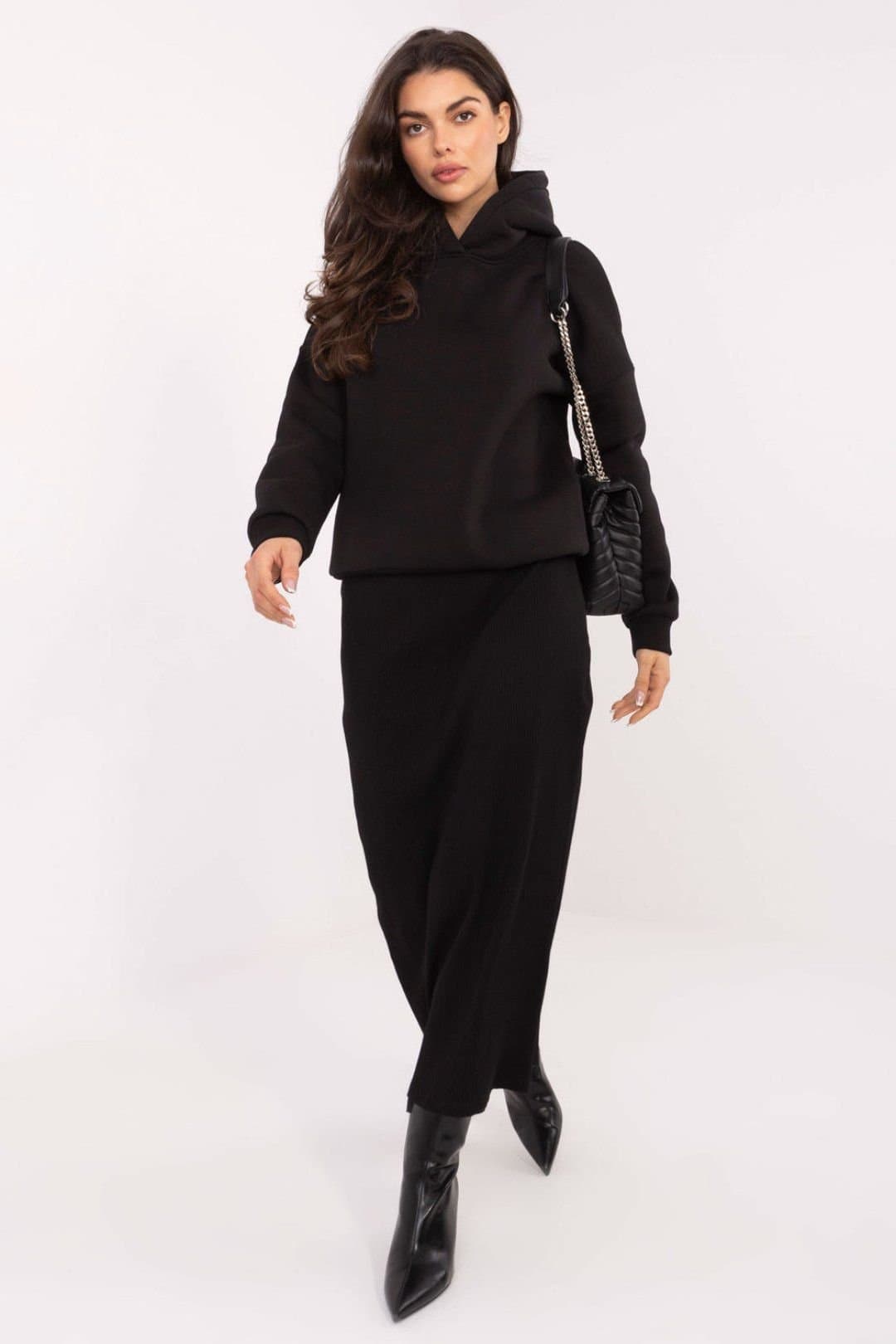 Love Lace Love Lace Women's Comfort Cotton Hoodie Sweatshirt with Print in Black