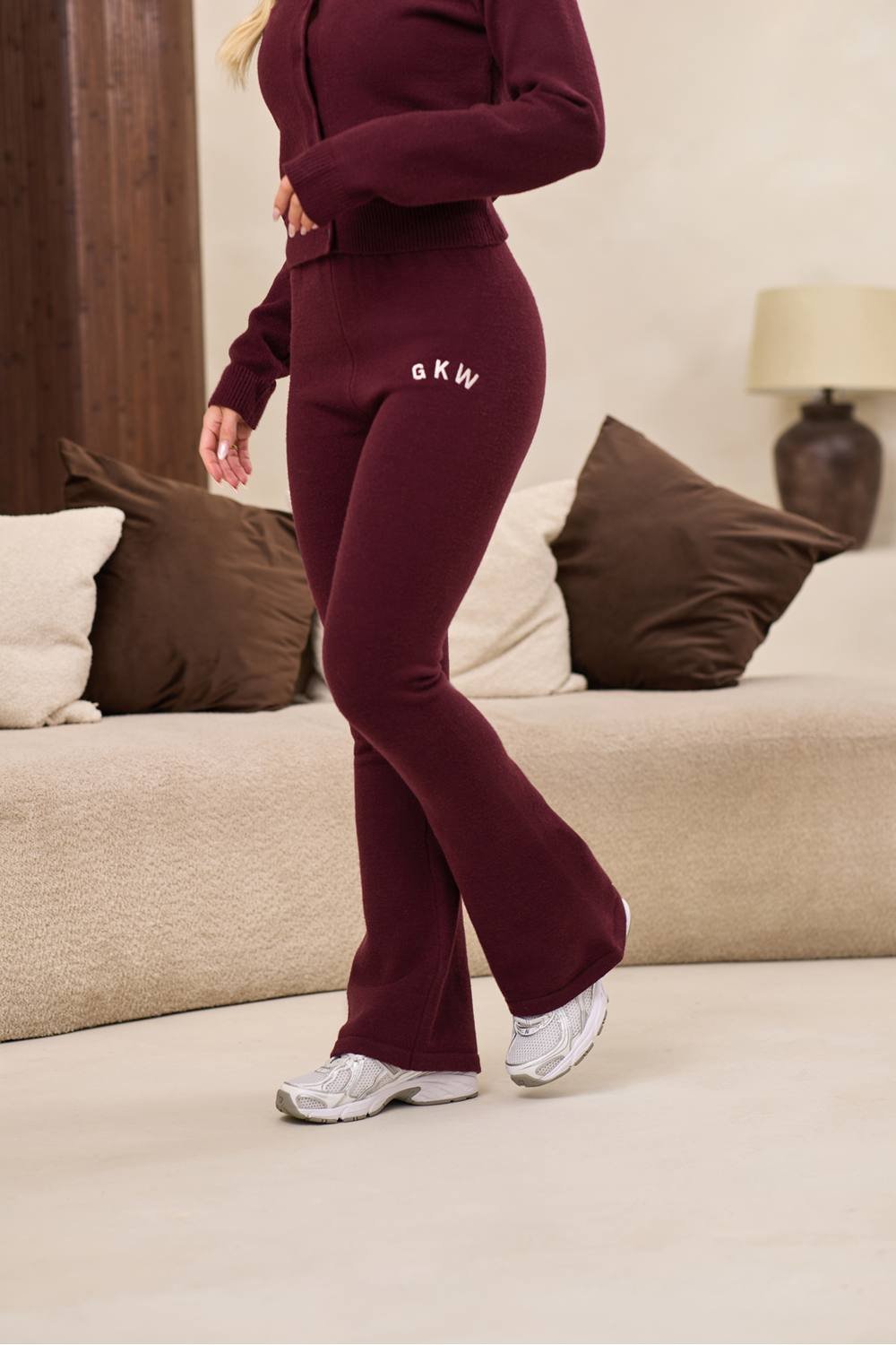 Gym King GYM KING Women's True Knit Trouser Dark Cherry in Burgundy - 2
